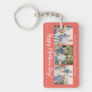 Porte-clés Joyeuse fête des mères Collage photo Coral perso