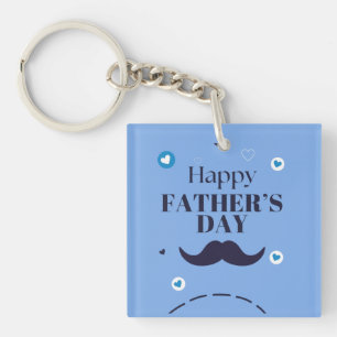 Porte-clés Joyeuse Fête des Pères – Moustache & Cœur Design