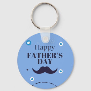 Porte-clés Joyeuse Fête des Pères – Moustache & Cœur Design