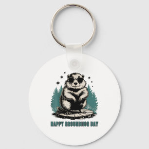 Porte-clés Joyeuse fête du marmotte et oui c'est mon annivers