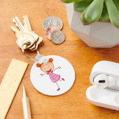 Porte-clés Joyeuse fille Porte - clé robe rose