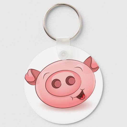 Porte-clés Joyeuse icône de porc (Recto)