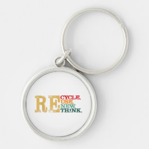 Porte-clés Joyeuse Journée de la Terre Recycler Réutiliser Re