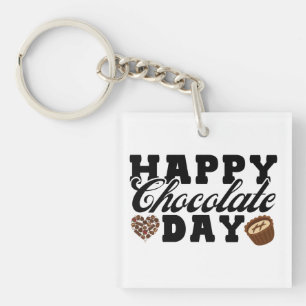 Porte-clés Joyeuse journée du chocolat, Joyeuse de l'amoureux