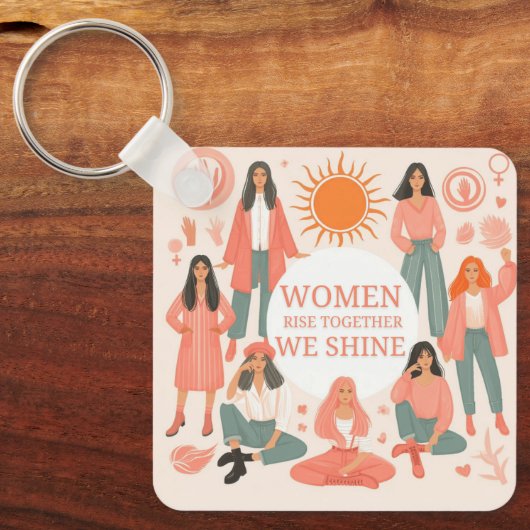 Porte-clés joyeuse journée internationale des femmes (Recto)