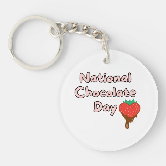 Porte-clés Joyeuse journée nationale du chocolat (Devant)