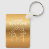 Porte-clés Joyeuse Nouvelle Maison - Fond dégradé or (Verso)