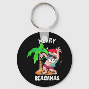 Porte-clés Joyeuse plage Noël en juillet drôle Santa Xmas Poo