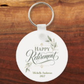 Porte-clés Joyeuse retraite nom personnalisé (Recto)