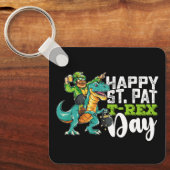 Porte-clés Joyeuse Saint-Patrick Pat T Rex Dinosaure (Recto)