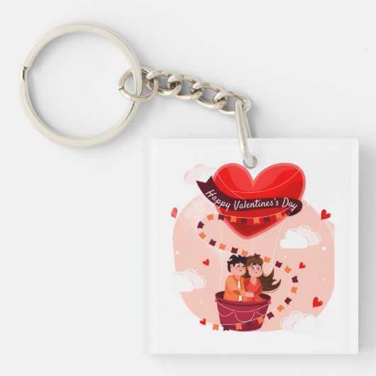Porte-clés Joyeuse Saint-Valentin (Devant)