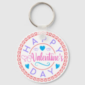 Porte-clés Joyeuse Saint-Valentin Cercle Design-67127 (Verso)