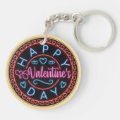 Porte-clés Joyeuse Saint-Valentin Cercle Design-67128 (Dos)