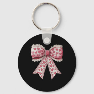 Porte-clés Joyeuse Saint Valentin Coquette Ruban en Dentelle