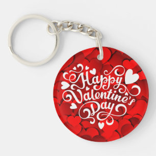 Porte-clés Joyeuse Saint-Valentin en forme de cœur-23803