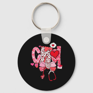 Porte-clés Joyeuse Saint-Valentin Infirmière Cna Coquette Nœu