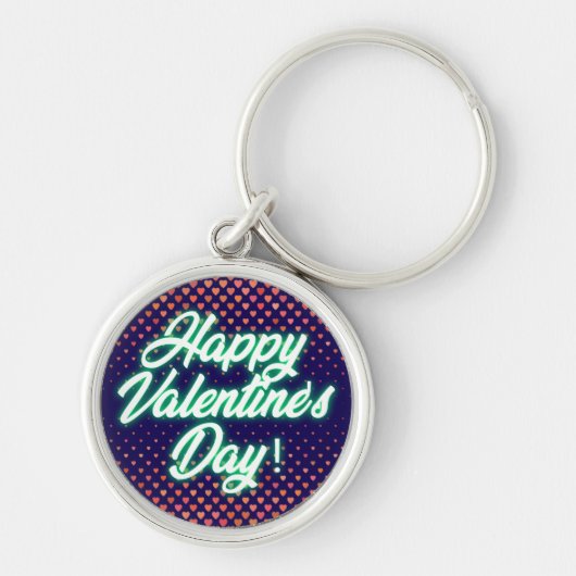 Porte-clés Joyeuse Saint-Valentin Néon Design-23692 (Devant)