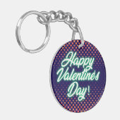 Porte-clés Joyeuse Saint-Valentin Néon Design-23692 (Devant gauche)