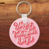 Porte-clés Joyeuse Saint-Valentin Typography-23197 (Recto)