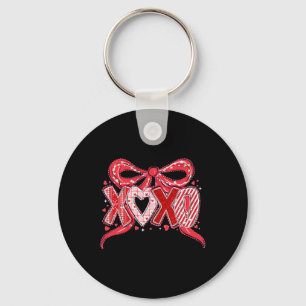 Porte-clés Joyeuse Saint-Valentin Xoxo Dentelle Rose Coquette