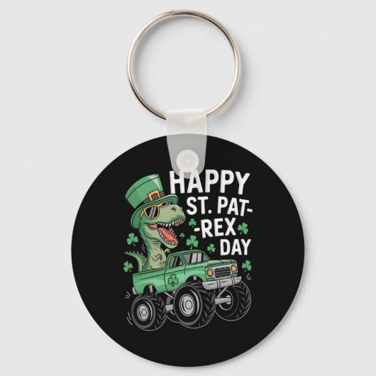 Porte-clés Joyeuse St Pat-rex Patricks Day Dinosaure Monstre (Recto)