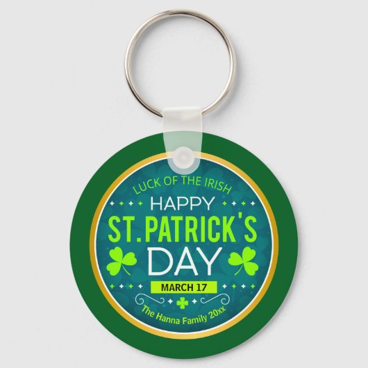 Porte-clés Joyeuse St. Patrick, "Chance des Irlandais" (Recto)