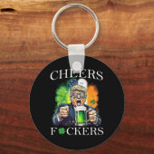 Porte-clés Joyeuse St Patrick Funny Bière Boire Véritable (Recto)
