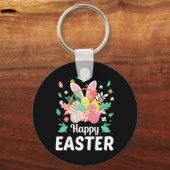 Porte-clés Joyeuses citations de Pâques Œuf Lapin Fleurs Cade (Recto)