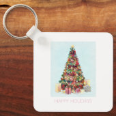 Porte-clés Joyeuses Fêtes. Sapin de Noël (Recto)