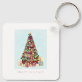 Porte-clés Joyeuses Fêtes. Sapin de Noël (Dos)