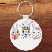 Porte-clés Joyeuses Pâques (2), rétro, vintage (Recto)