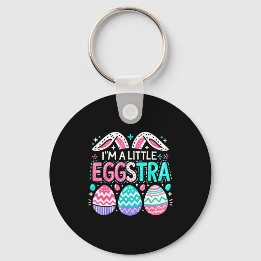 Porte-clés Joyeuses pâques filles femmes un peu eggstra (Recto)