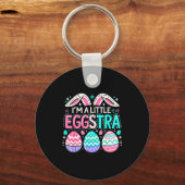 Porte-clés Joyeuses pâques filles femmes un peu eggstra (Recto)