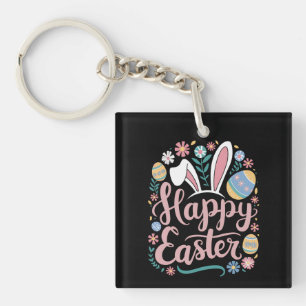 Porte-clés Joyeuses Pâques Lapin de Pâques Mignon Œufs