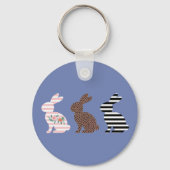 Porte-clés Joyeuses Pâques Mignon Léopard de Pâques Lapin (Recto)