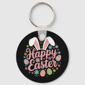 Porte-clés Joyeuses Pâques oeuf lapin (Recto)