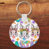 Porte-clés Joyeuses Pâques, rétro, vintage (Recto)
