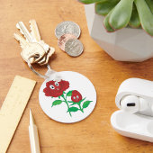 Porte-clés Joyeuses roses rouges