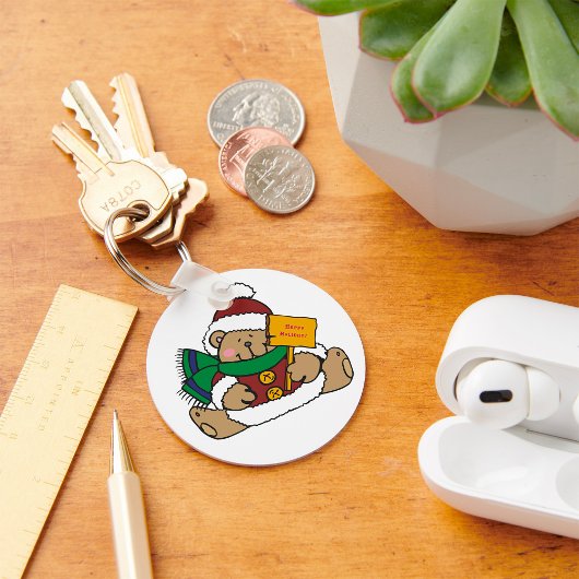 Porte-clés Joyeuses vacances Ours de Noël