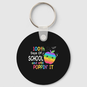 Porte-clés Joyeux 100 Jours D'École Et Toujours Poppin 100ème