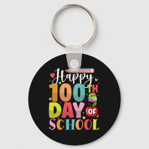 Porte-clés Joyeux 100e jour de l'école 100 jours de l'enseign