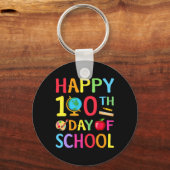 Porte-clés Joyeux 100e jour d'école 100 jours d'école Enseign (Recto)