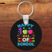 Porte-clés Joyeux 100e jour d'école 100 jours d'école Enseign (Recto)