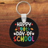 Porte-clés Joyeux 100e jour d'école Enseignant Élève (Recto)