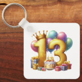 Porte-clés Joyeux 13e anniversaire (Recto)