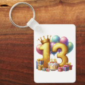 Porte-clés Joyeux 13e anniversaire (Recto)