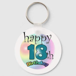 Porte-clés Joyeux 18ème anniversaire