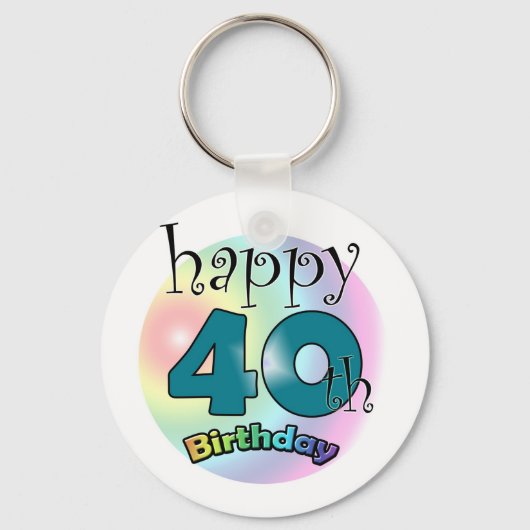 Porte-clés Joyeux 40e anniversaire (Recto)
