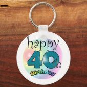 Porte-clés Joyeux 40e anniversaire (Recto)