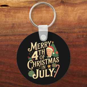 Porte-clés Joyeux 4 de Noël en Juillet Funny Biden Mèmes